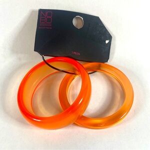 No boundaries 2 packs Of Clear Orange fashion bracelet set new